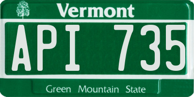 VT license plate API735
