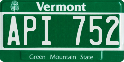 VT license plate API752