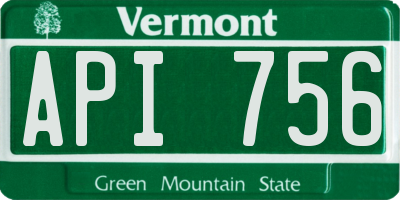 VT license plate API756