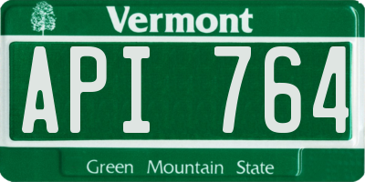 VT license plate API764