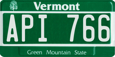 VT license plate API766