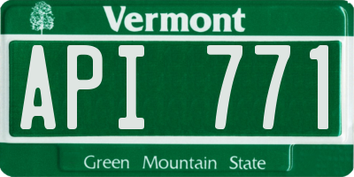VT license plate API771