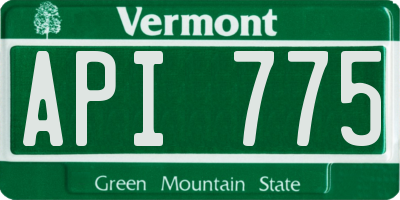 VT license plate API775