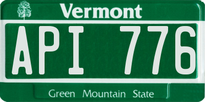 VT license plate API776
