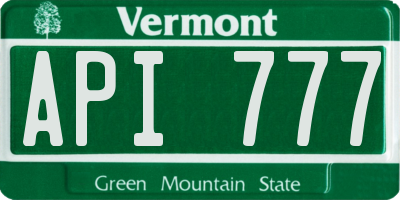 VT license plate API777