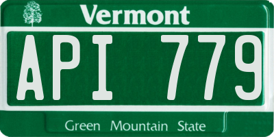VT license plate API779