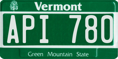 VT license plate API780