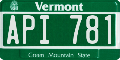 VT license plate API781