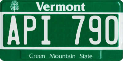 VT license plate API790