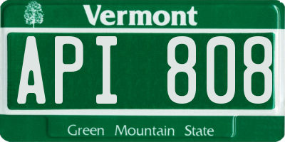 VT license plate API808