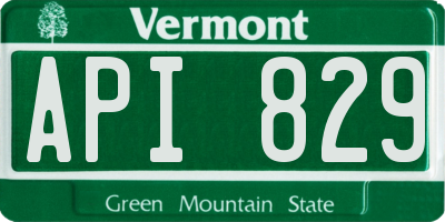 VT license plate API829