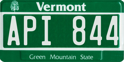 VT license plate API844