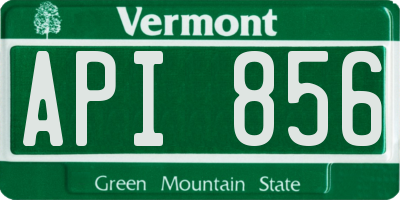 VT license plate API856
