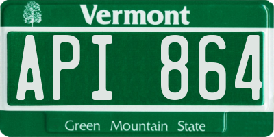 VT license plate API864