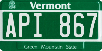VT license plate API867