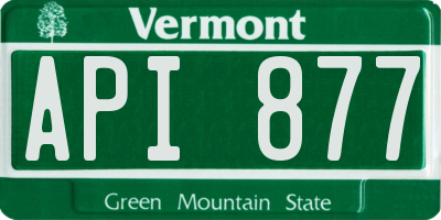 VT license plate API877