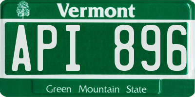 VT license plate API896