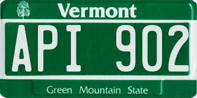 VT license plate API902