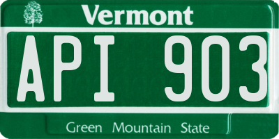 VT license plate API903