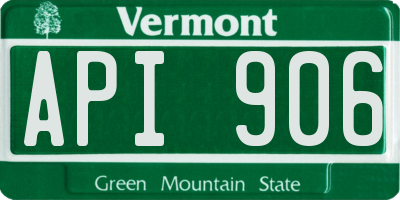 VT license plate API906