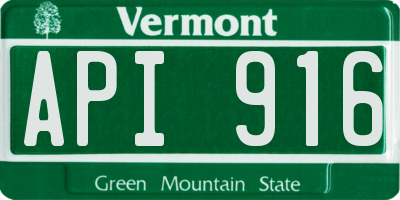 VT license plate API916