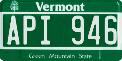 VT license plate API946