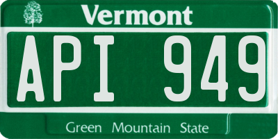 VT license plate API949