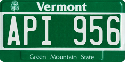 VT license plate API956