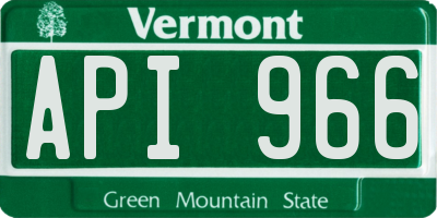 VT license plate API966