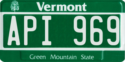 VT license plate API969