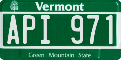 VT license plate API971