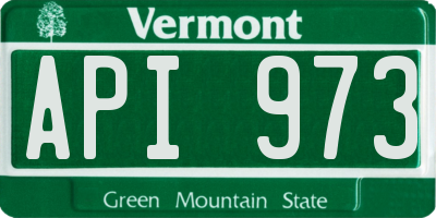 VT license plate API973