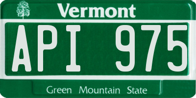 VT license plate API975