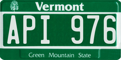 VT license plate API976