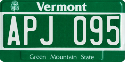 VT license plate APJ095