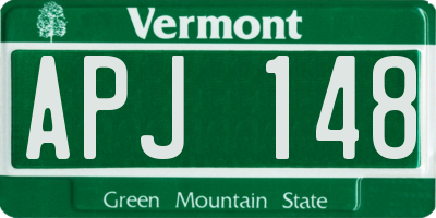 VT license plate APJ148