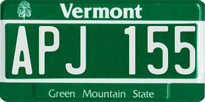 VT license plate APJ155