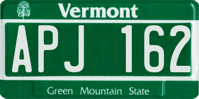 VT license plate APJ162
