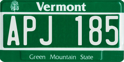 VT license plate APJ185