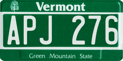 VT license plate APJ276