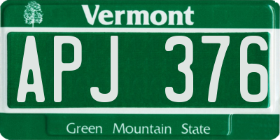 VT license plate APJ376