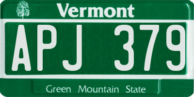 VT license plate APJ379