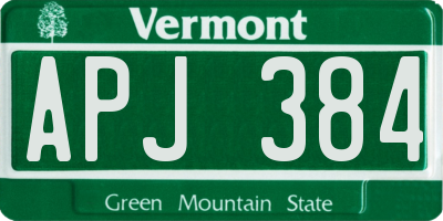 VT license plate APJ384