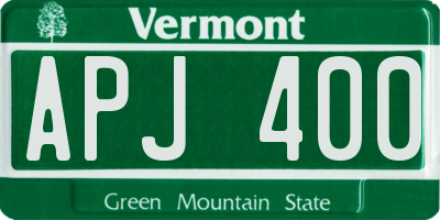 VT license plate APJ400