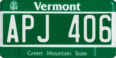 VT license plate APJ406
