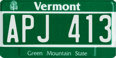 VT license plate APJ413