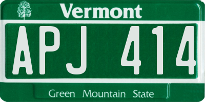 VT license plate APJ414