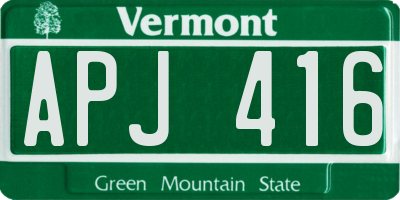 VT license plate APJ416