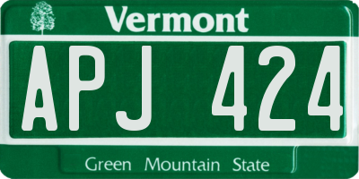 VT license plate APJ424