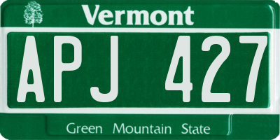 VT license plate APJ427